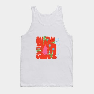 Abstract Flower | Contemporary Illustration | Minimal shapes | Urban Graffiti Tank Top